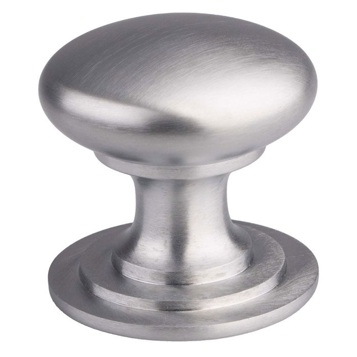 Victorian Cupboard Knob - Satin Chrome