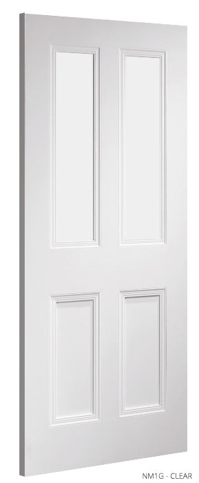 Deanta NM1G White Primed Door -  Glass