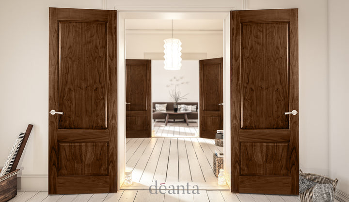 Deanta NM3G Walnut Door -  Glass