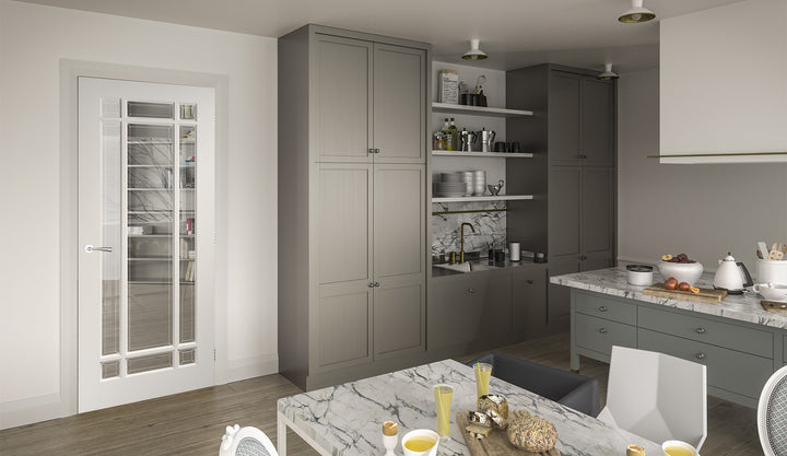 Deanta NM5GB White Primed Door - Glass Bevelled