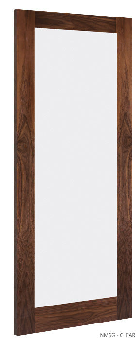 Deanta NM6G Walnut Door -  Glass