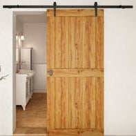 Rustic 100 Sliding Door Track - Black- 100kg Doors