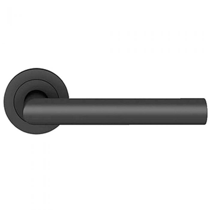 Rhodos Stainless steel lever handle  - Matt Black