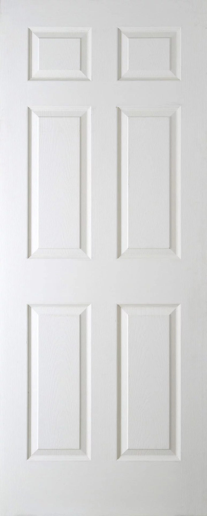 Doras 6 Panel Woodgrain White Door - FD30 Solid