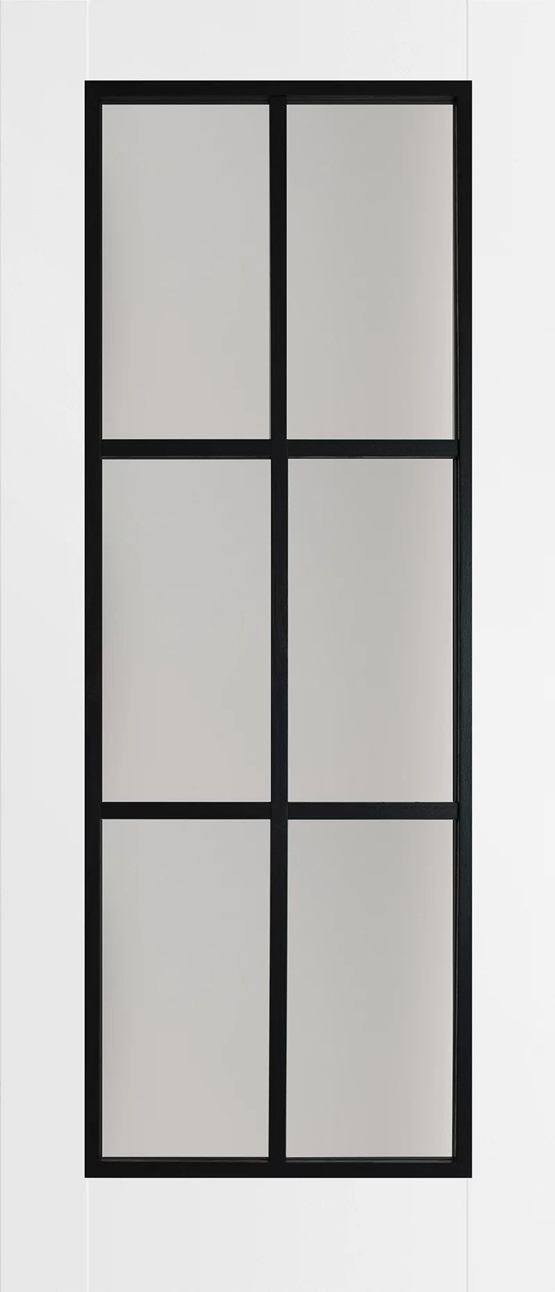 6 Lite Luxury Laminate White Door - Clear/Frosted Glass