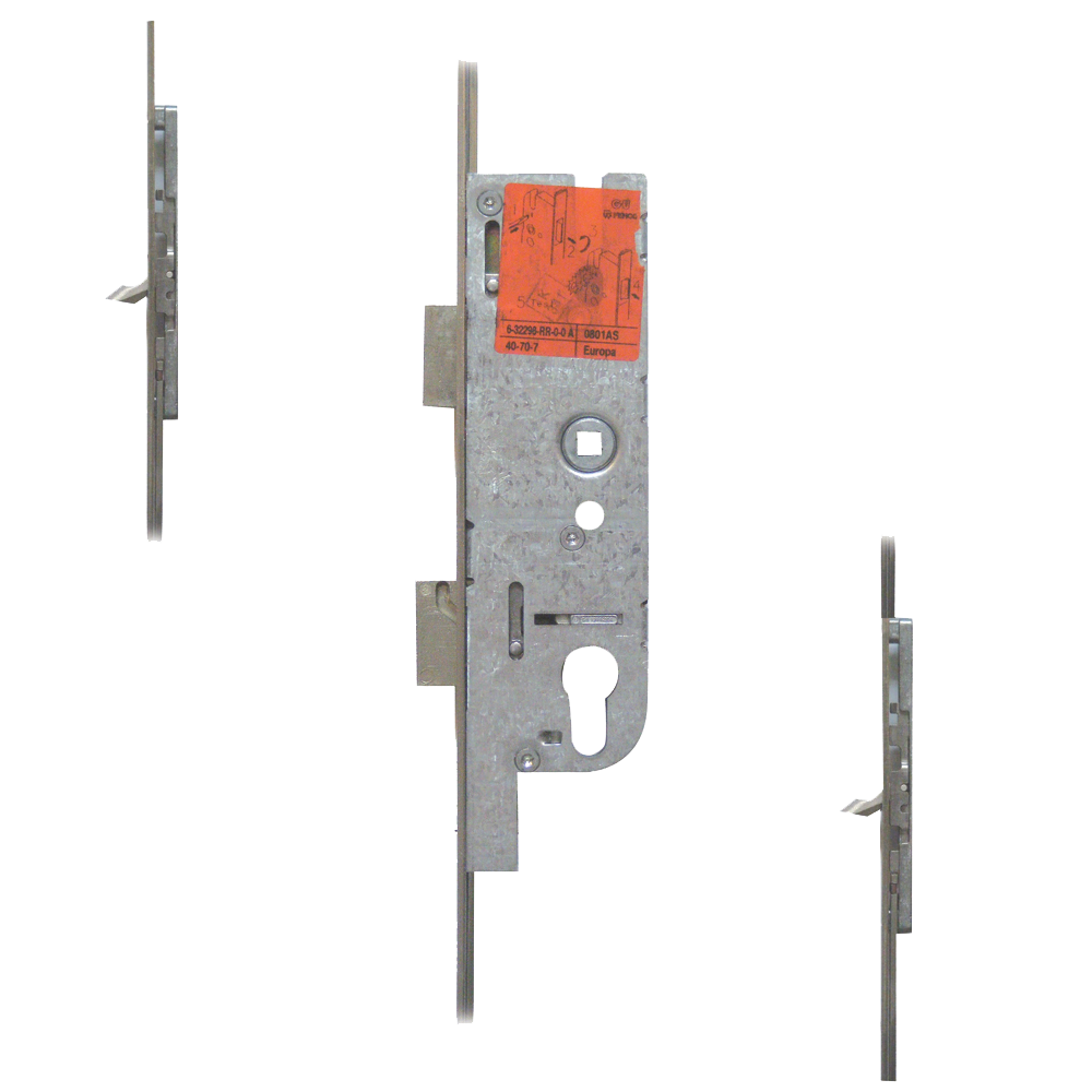 FERCO Tripact Lever Operated Latch & Deadbolt Multipoint Lock- 2 Small Hook - 70mm Centres - 20mm Faceplate