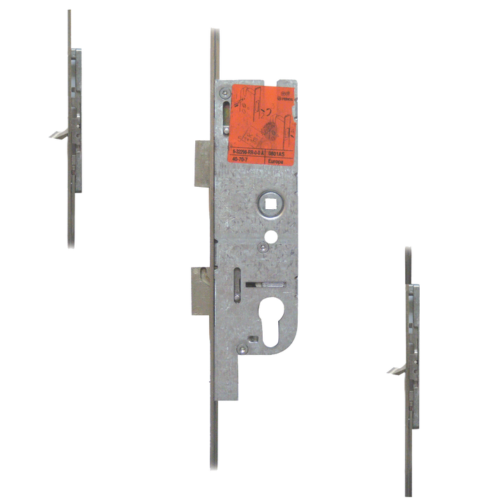 FERCO Tripact Lever Operated Latch & Deadbolt Multipoint Lock- 2 Small Hook - 70mm Centres - 20mm Faceplate