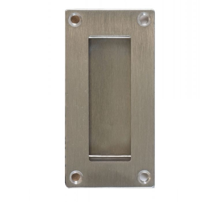 Rectangular flush pull - 70 x 45mm - Satin Nickel