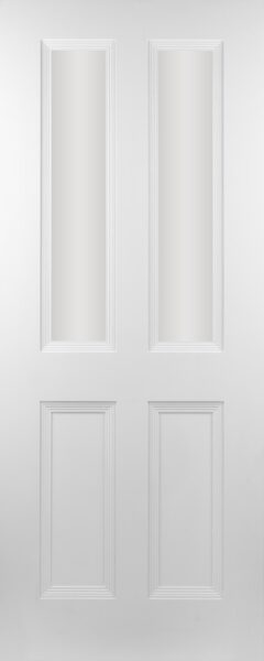 42mm Oxford White 2 Panel & 2 Glass Unglazed -  White Primed