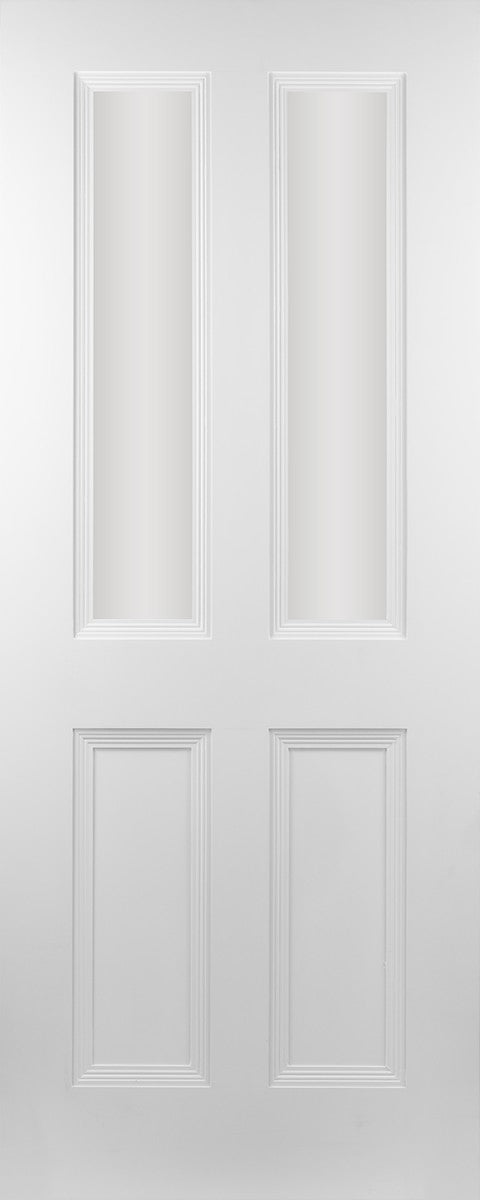 42mm Oxford White 2 Panel & 2 Glass Unglazed -  White Primed