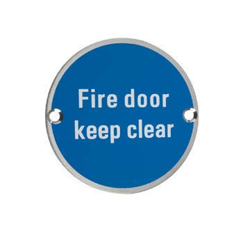 "Fire door keep clear”- Signage