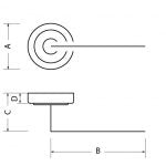 Aran Lever on Rose Door Handle - Satin Nickel