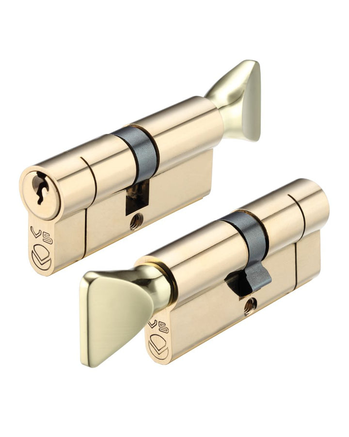 V5 Cylinder & Turn - Satin Brass