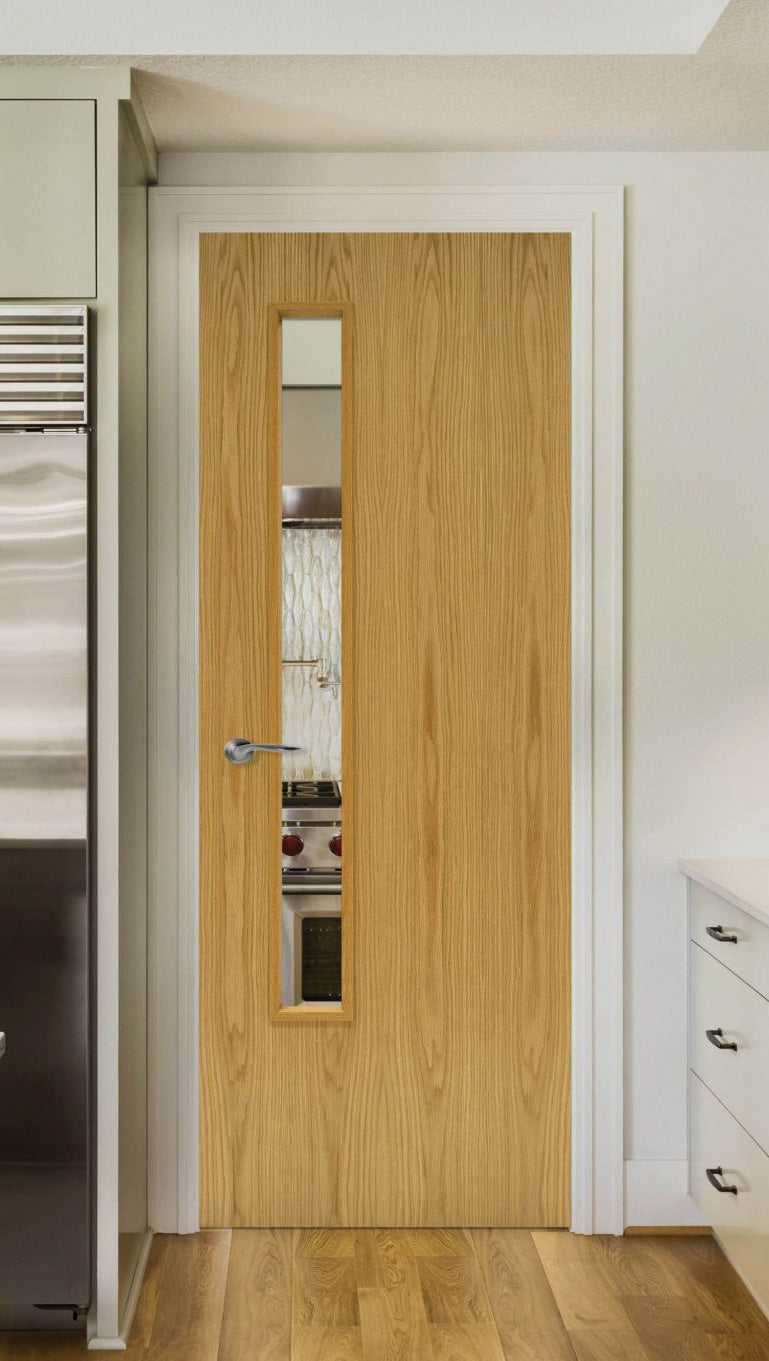 FD30 Oak Vision Panel Door