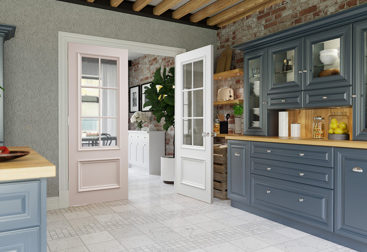 Deanta WR2G6L White Primed Door - 6 Panel Glass