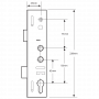 LOCKMASTER Lever Operated Latch & Deadbolt Twin Spindle Gearbox for Multipoint Lock _GEARBOX ONLY - 92/62mm Centres- 35/45mm Backset- New