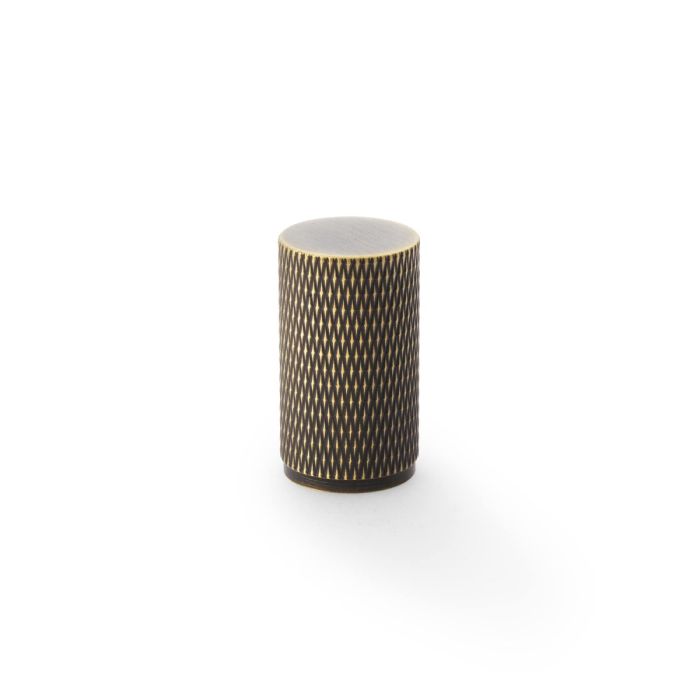 Knurled Cylinder Knob -A&W(Brunel) - Antique Brass