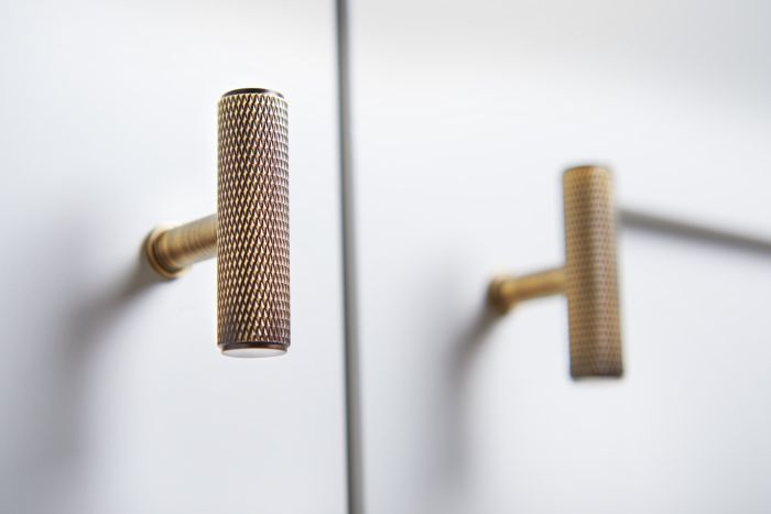 Knurled T-Bar Knob -A&W(Crispin)- Antique Brass