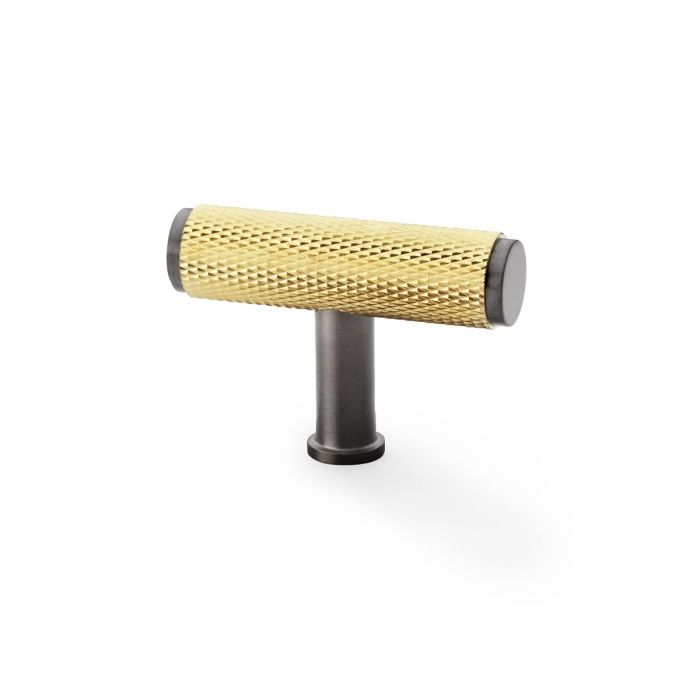 Knurled T-Bar Knob -A&W(Crispin)- Dual SatinBrass/DarkBronze(PVD)