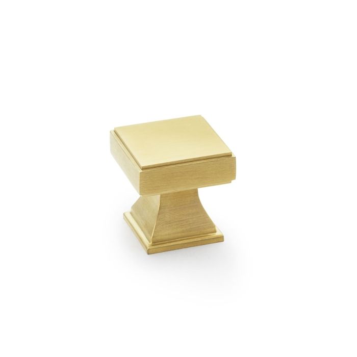 Square Cabinet Knob -A&W(Jesper) - Satin Brass PVD