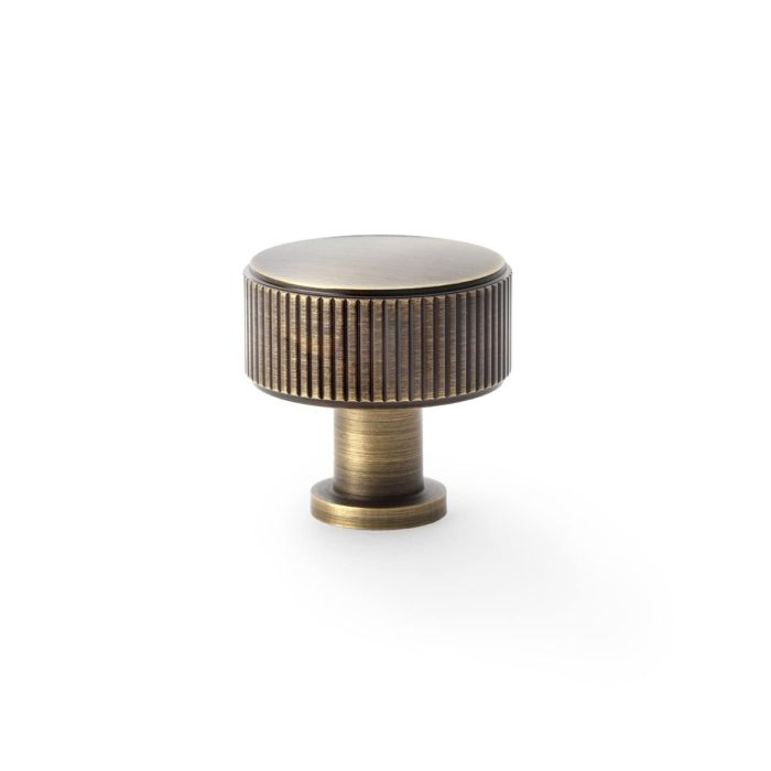 Lined Radio Knob -A&W(Lucia) - Antique Brass