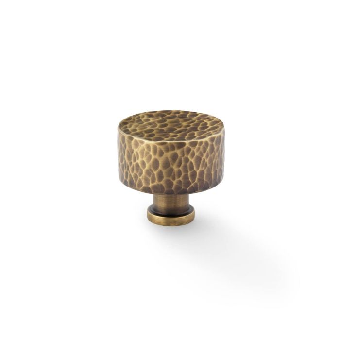 Hammered T-bar Knob -A&W(Leila)- Antique Brass