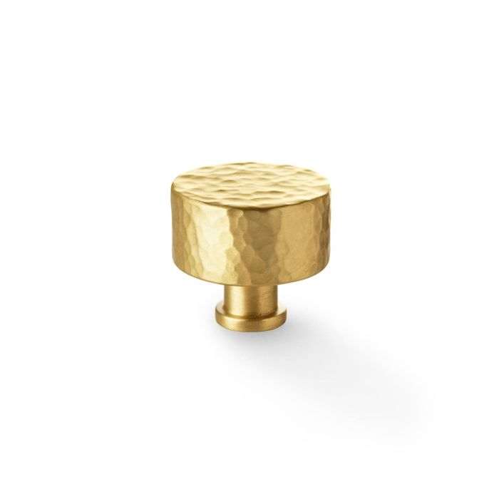 Hammered T-bar Knob -A&W(Leila)- Satin Brass