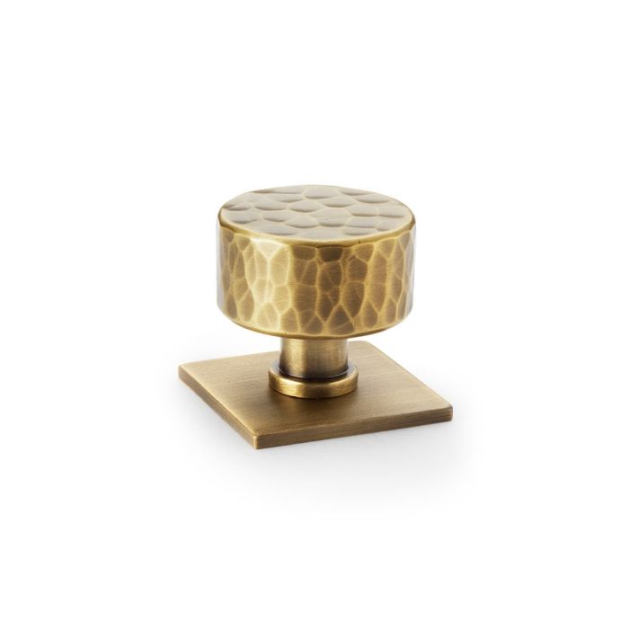 Hammered T-bar Knob -A&W(Leila)- Antique Brass