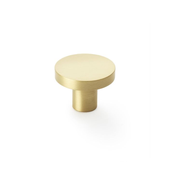 Plain Circular Knob -A&W(Hanover) - Satin Brass