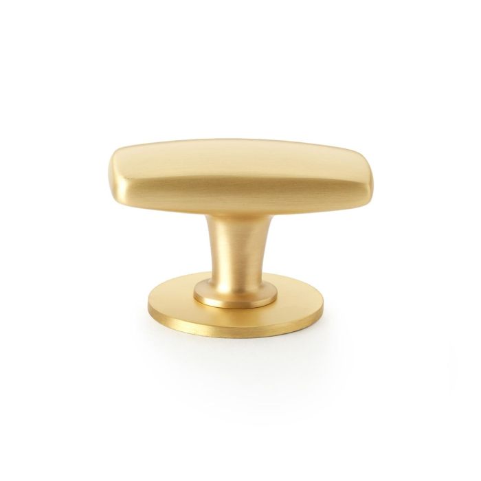 Soap Bar style Knob -A&W(Romulus) - Satin Brass