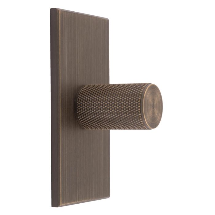 Knurled Knob -CB- Antique Brass