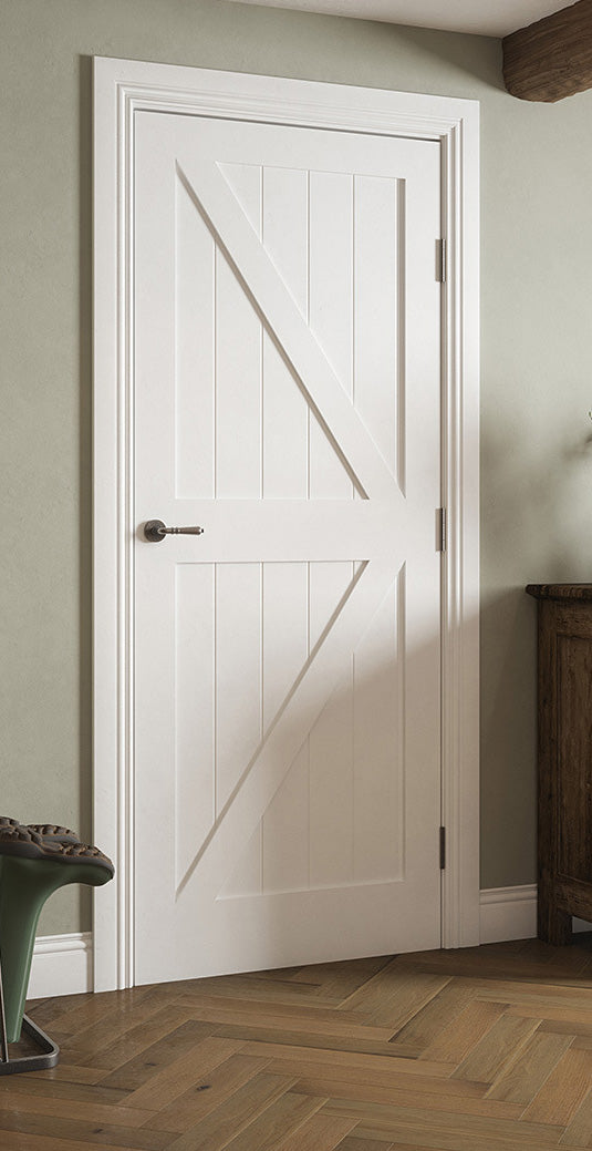 Devon Cotttage White Primed Door - Solid