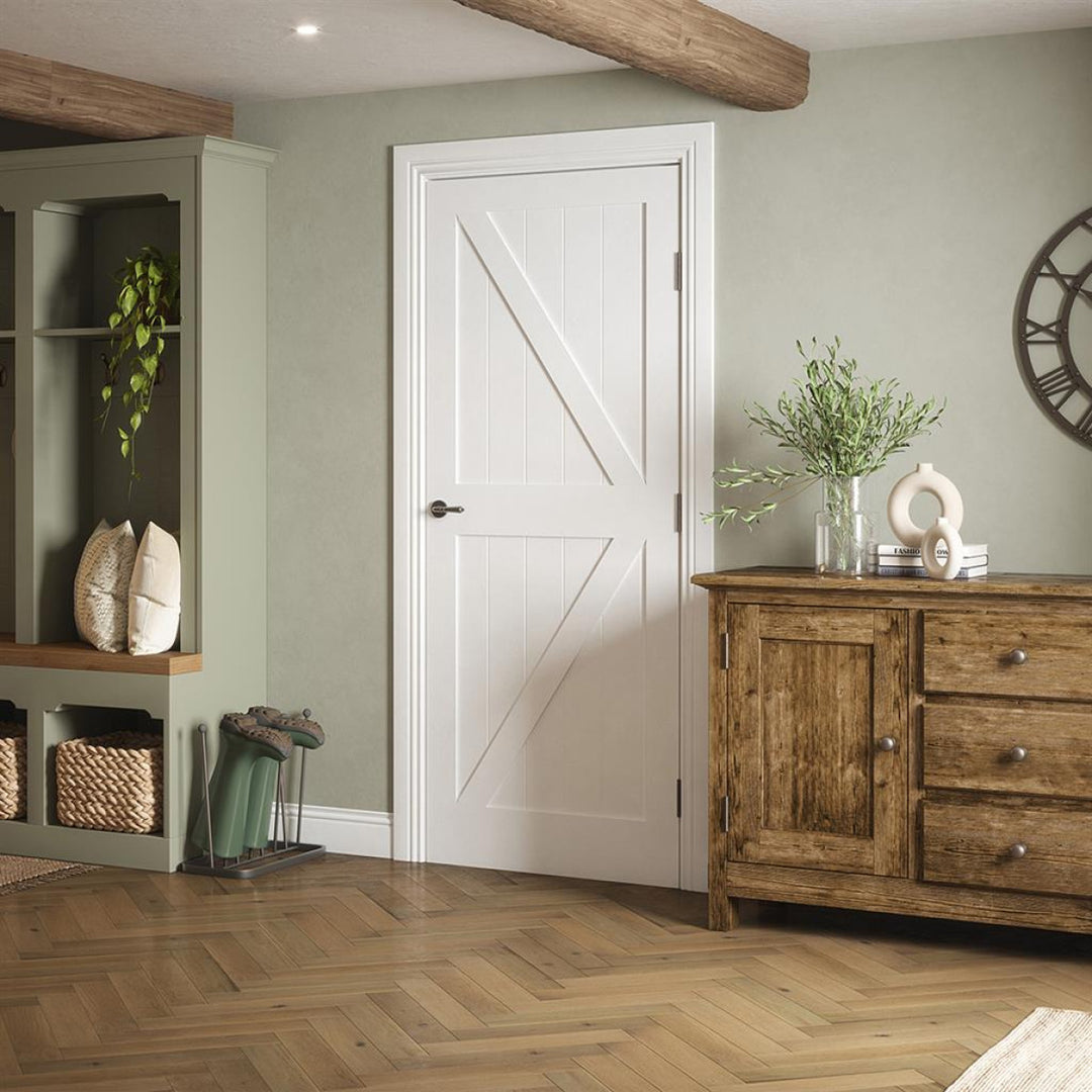 Devon Cotttage White Primed Door - Solid