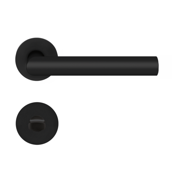 Rhodos Stainless steel lever handle  - Matt Black