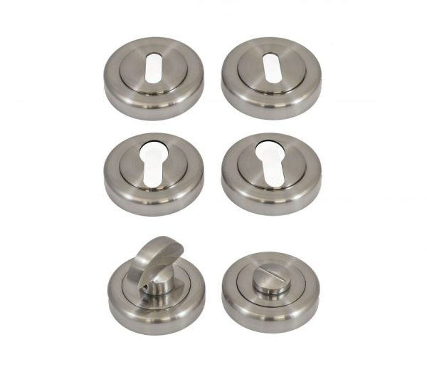 Lagan Lever on Rose Door Handle - Satin Nickel