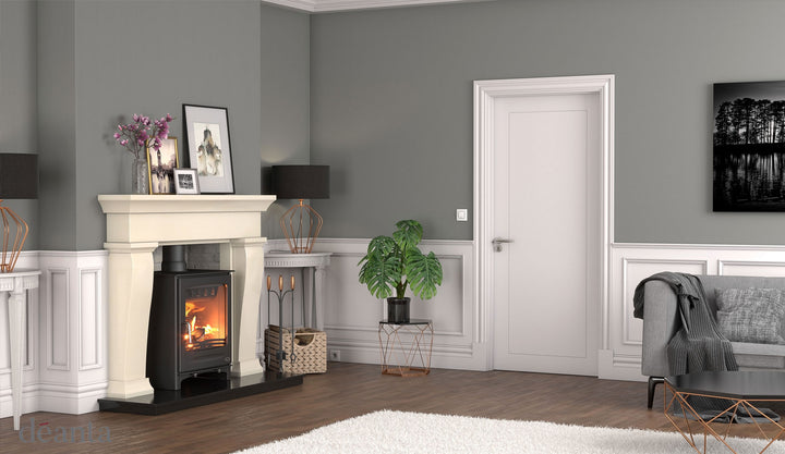 Deanta HP10 White Primed Door - Solid FD30