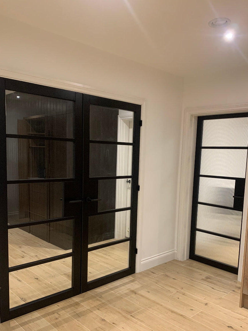 .Deanta Black Narrow Framed Door NM31G
