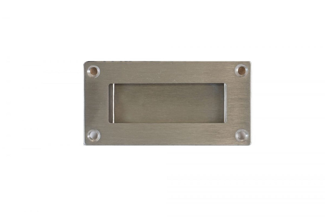Rectangular flush pull - 70 x 45mm - Satin Nickel