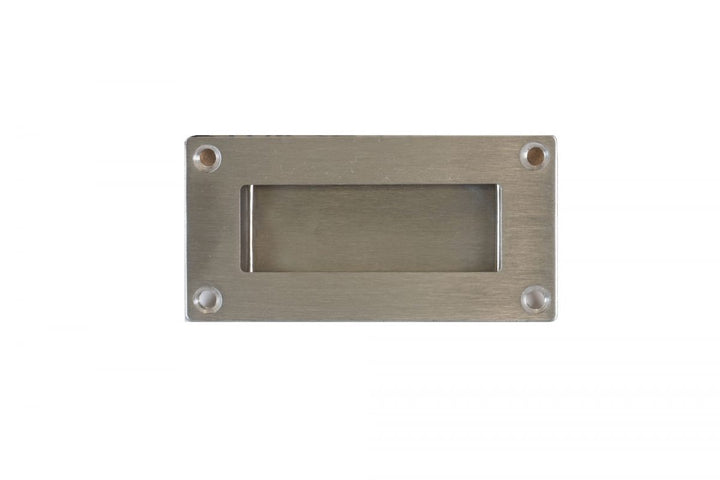 Rectangular flush pull - 70 x 45mm - Satin Nickel