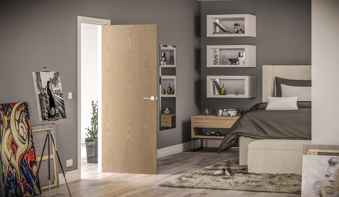 Flush Oak Door - FD30 Solid
