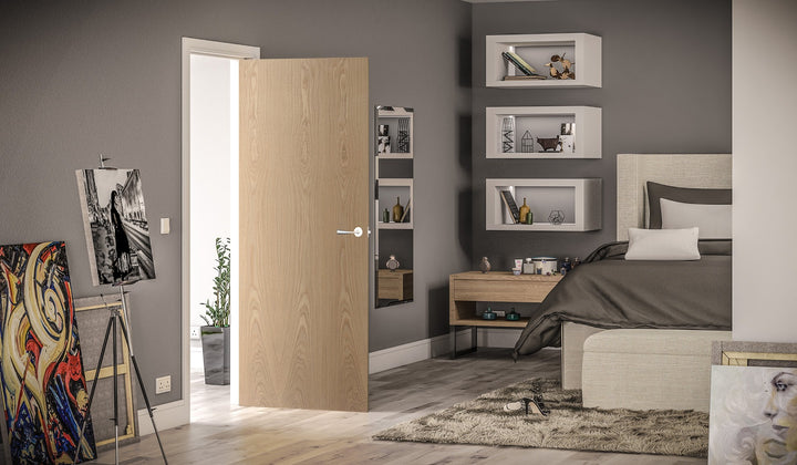 Flush Oak Door - FD30 Solid