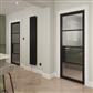 Portland 4 Lite Crittall Black Door - Clear/Reeded Glass