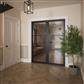 Seattle 3 Lite Crittall Black Door - Clear/Reeded Glass