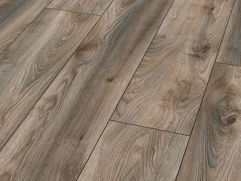10mm x 244mm x 1845mm MAMMUT PLUS WIDE LONG PLANK MACRO OAK GREY LAMINATE FLOORING AC5