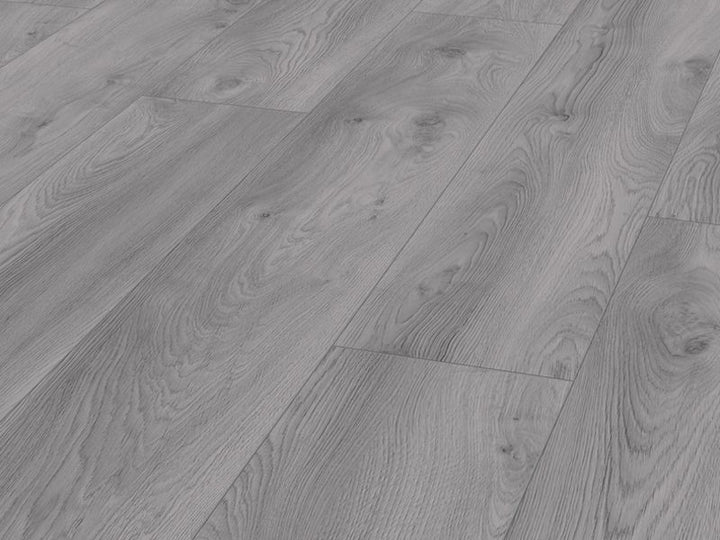 10mm x 244mm x 1845mm MAMMUT PLUS WIDE LONG PLANK MACRO OAK LIGHT GREY LAMINATE FLOORING AC5