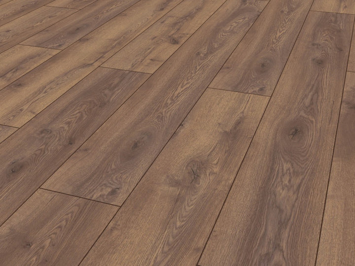 10mm x 244mm x 1845mm MAMMUT PLUS WIDE LONG PLANK MOUNTAIN OAK BROWN LAMINATE FLOORING AC5