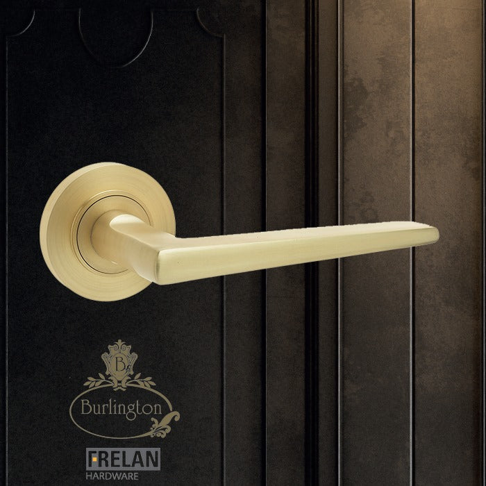 Mayfair Door Handle - Satin Brass-SB
