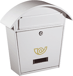 Alubox Chalet Letterbox - Grey/White