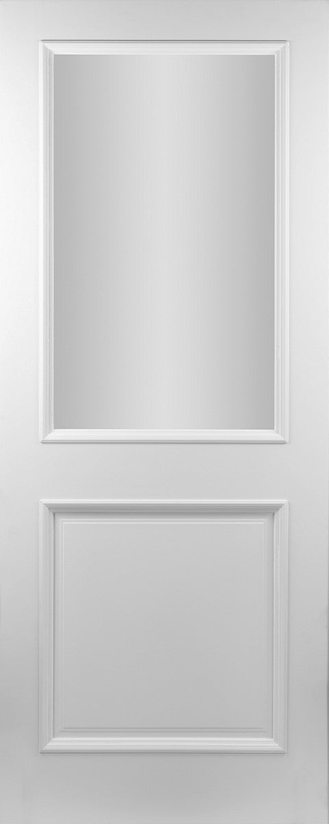 Seadec Albany White Primed  Door-  1 Panel & 1 Glass