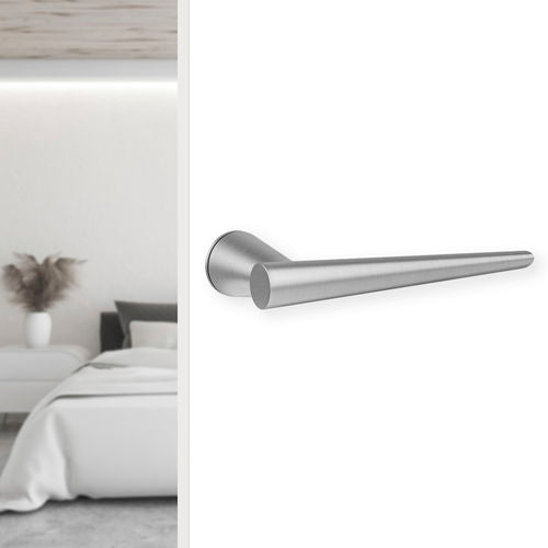 Mission Invisible - Brooklyn steel lever handle  - Satin Stainless Steel